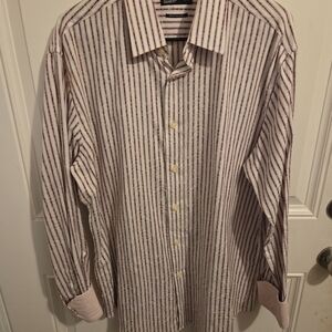 Men's Classic Striped Button-Down Shirt‎